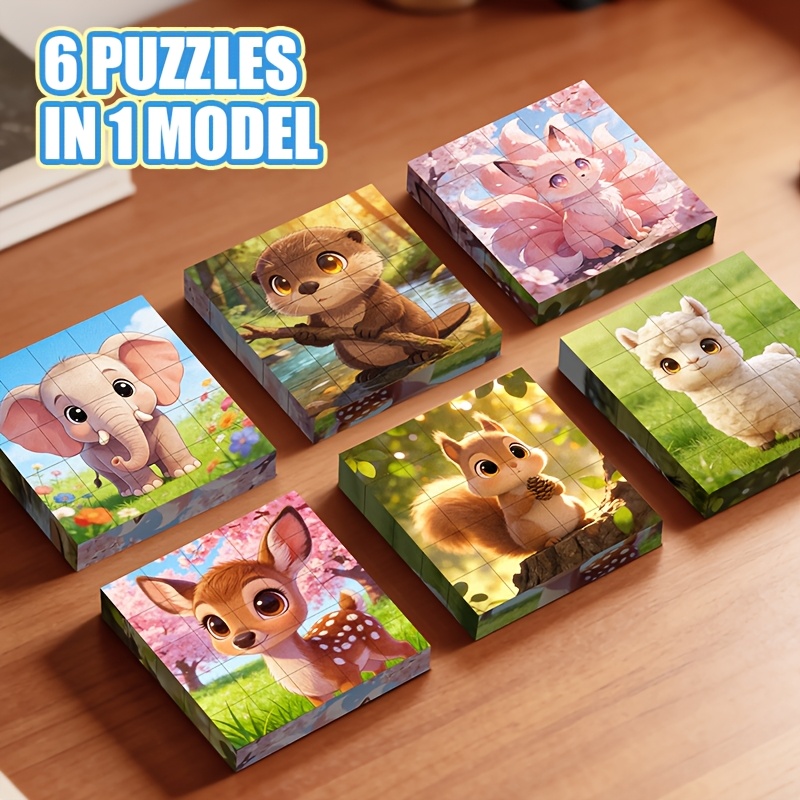 25pcs Magnetic Cubes Animal Patterns Set