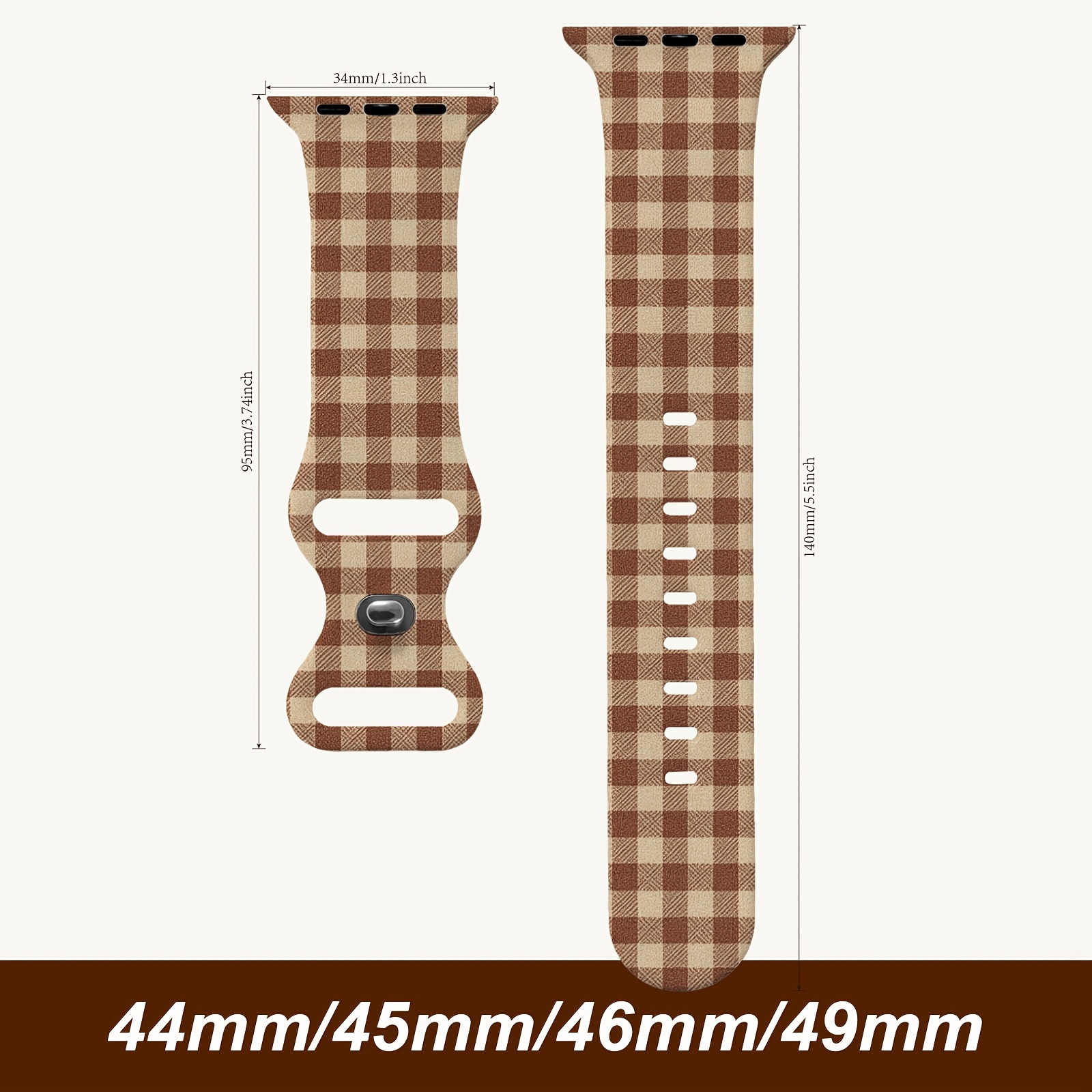 TEMU For Series1/2/3 4/5/6/7/se Silicone Watch Strap 38/40/41/42mm Fashionable New Style Convenient Installation Soft And Breathable Perfect Gift