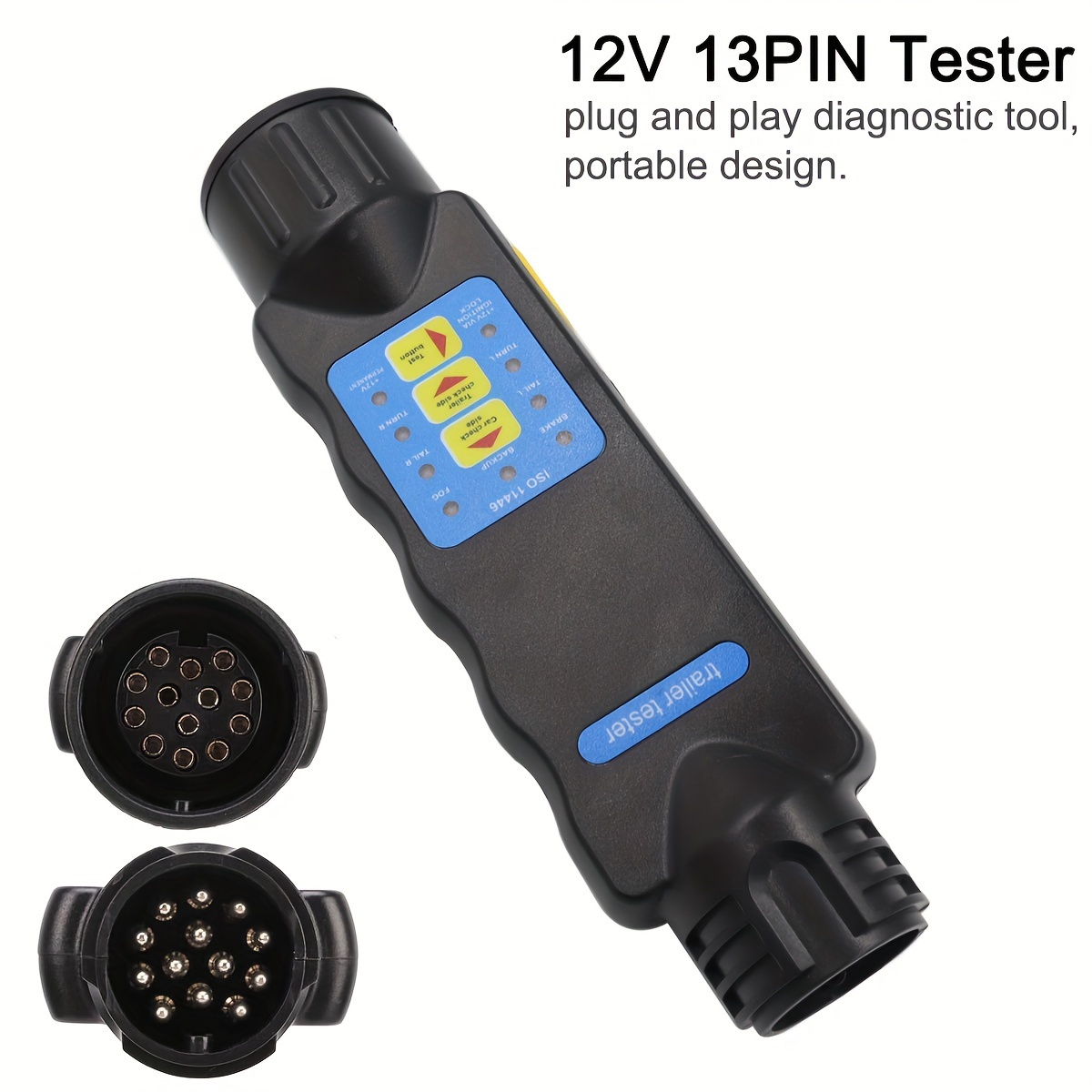 

12v Trailer Tester 13 Pin Adapter Diagnostic Tools Wiring Check Light Test Plug Socket Car Truck Accessories Universal