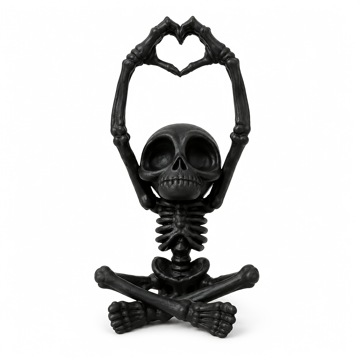 TEMU Petite statue de crâne de cœur, artisanat imprimé en 3D, décoration intérieure, ornement de bureau, décoration intérieure, convient pour salon,