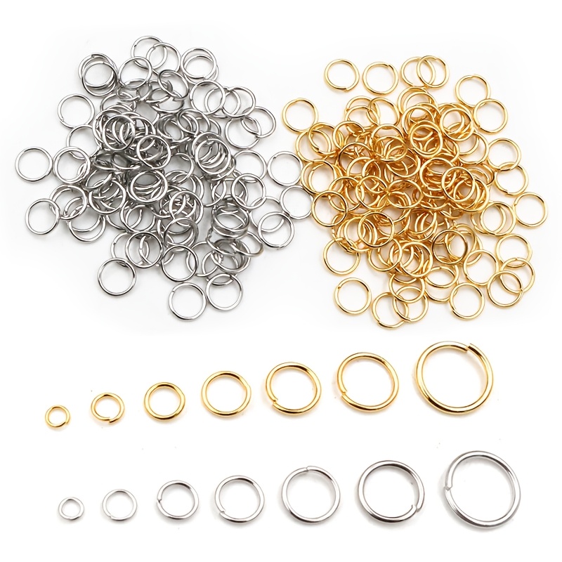 

600-200pcs 4-10mm Jump Ring Jewelry Connectors For Diy Bracelet Necklaces Jewelry Craft Making