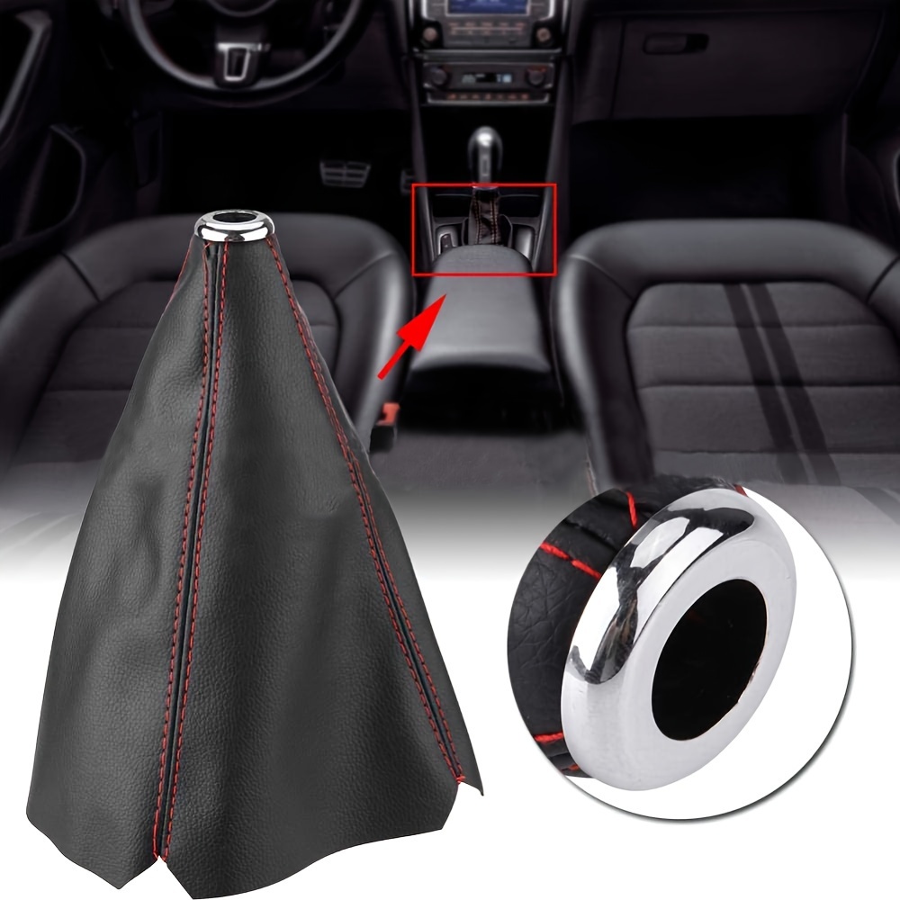 

Rdpxf High-quality Pu Leather Gear Shift Boot, Manual Transmission Shifter Gaiter With Dustproof Cover, Comfortable Grip And Easy Installation For Car Protection