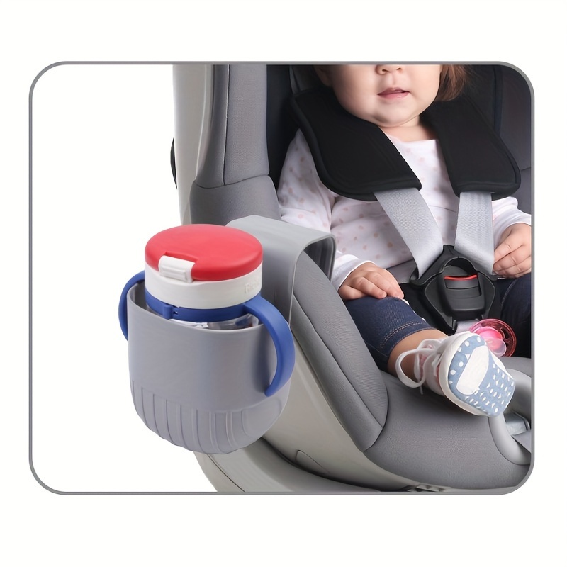 

Universal Car Seat Cup Holder For Kids - 1 Pack Abs Material Multifunctional Bottle And Snack Holder With Tray - Suitable For Long-distance Travel, Fits Most Child Safety Seats - For 14+