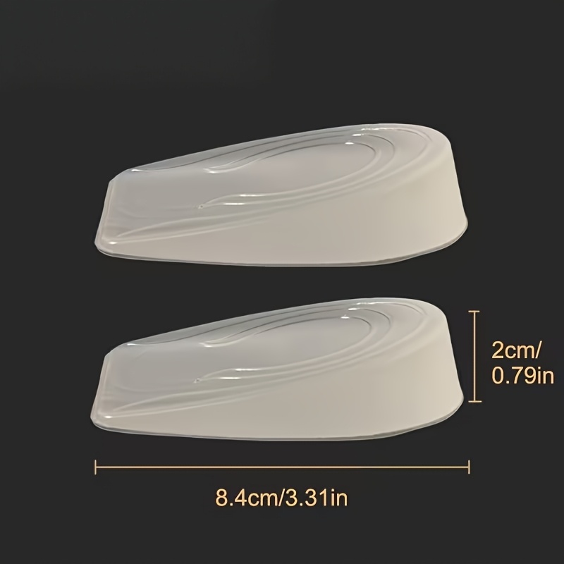 TEMU A Pair Of Transparent Silicone Anti-slip Shock-absorbing Soft And Elastic Insoles, In Multiple , Designed To And Suitable For Types Of Shoes For