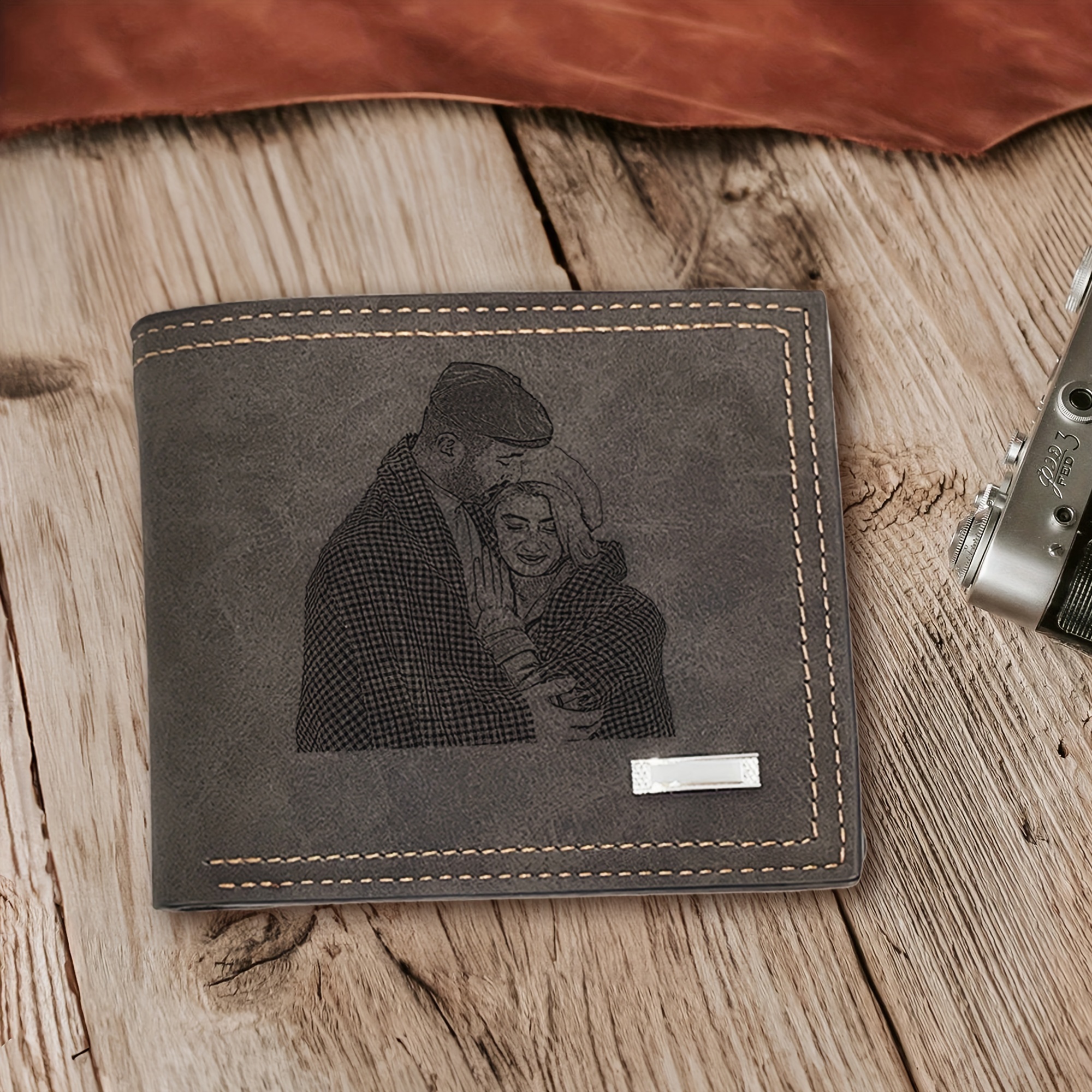 

Wallet For Men, Personalized Customized Engraved Text Photo, Suitable For Festivals, Father's Day, Valentine's Day, Birthday, Party, Precious Gifts For Dad Husband Boyfriend