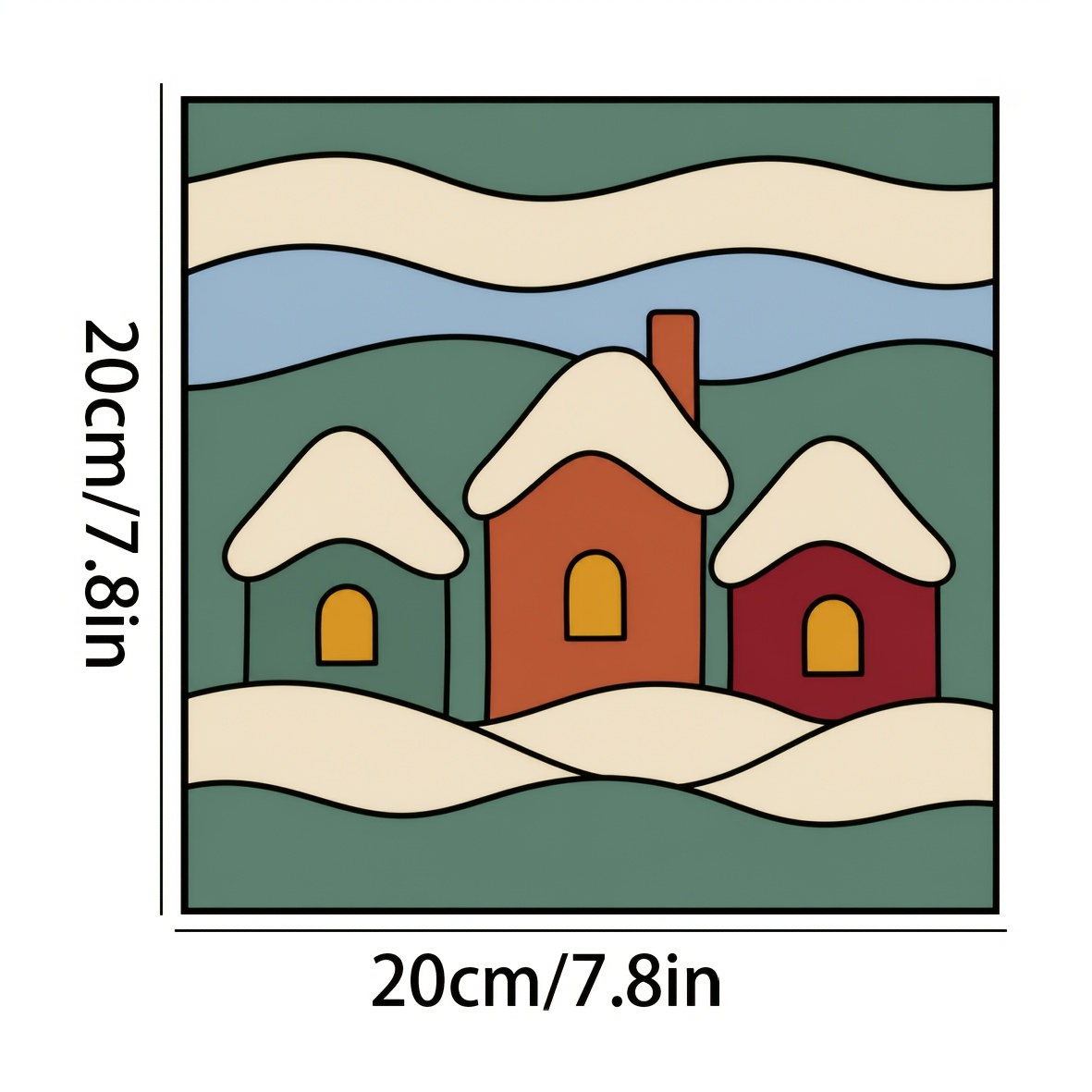 TEMU Kinusaiga Fabric Craft Kit | Christmas Style, No-sew Fabric Collage Kit With High-density Xps Foam Board, Double-sided Adhesive Film, Reference