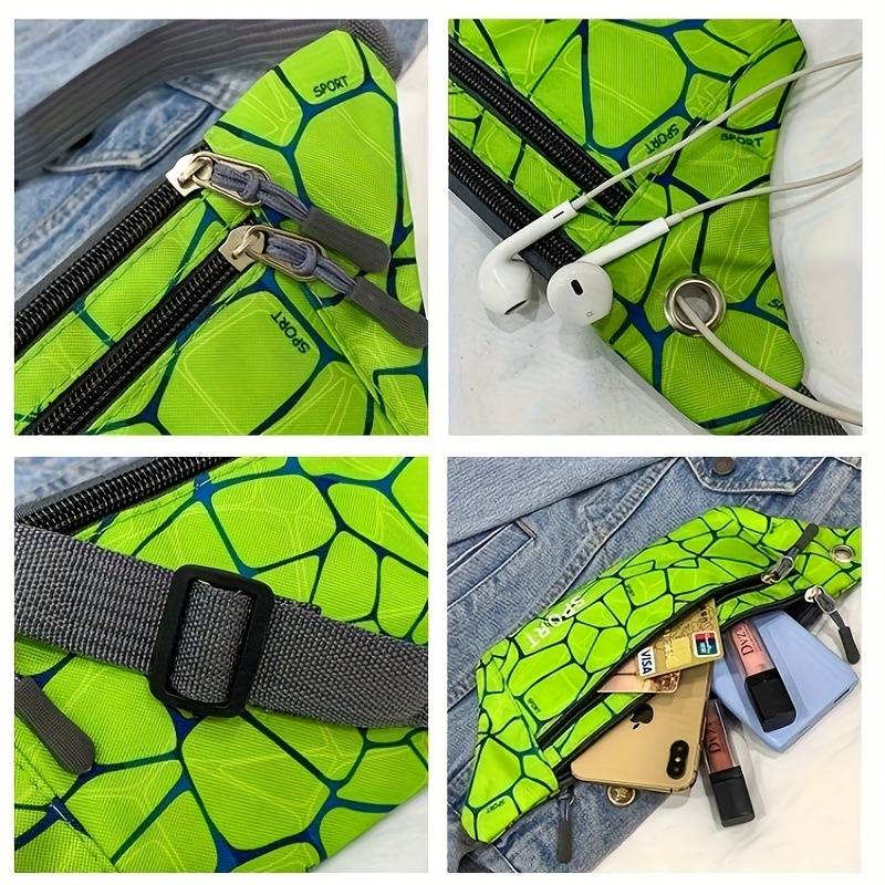 Borsa Da Cintura Youkii Per Telefono Fino A 6 Pollici – In Nylon Con Tracolla, Porta Carte E Chiavi, Verde, Regalo Ideale