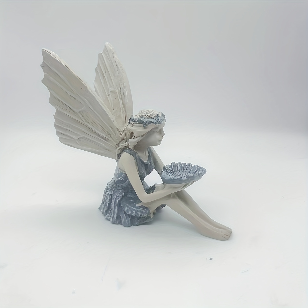 1pc Wing Fairy Statue With Resin Wings & Elegant - Weather-resistant Outdoor/indoor Garden , Figurine Suitable For Courtyard, Valentine' Day Gift, Theme Decoration