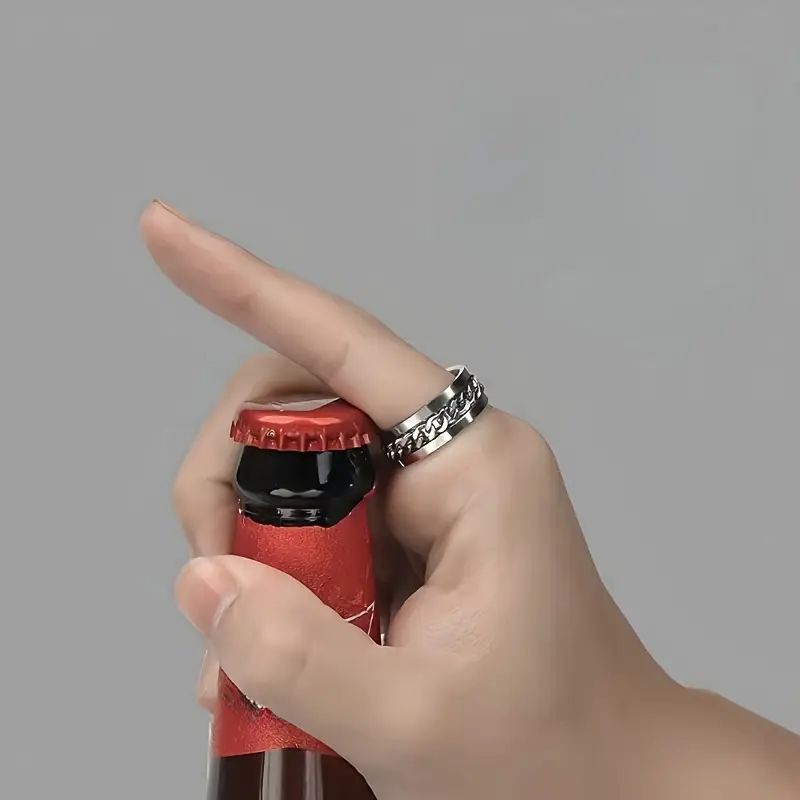 1pc creative rotating chain ring beer opener christmas gift Product details 1