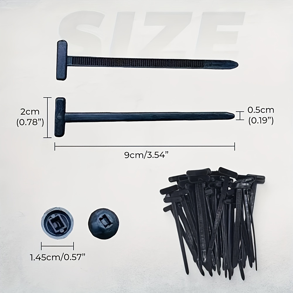 50 Stück Universal Kabelbinder Schnallen – Selbstsichernd, Nylon, Für Auto-Reparatur & Organisation