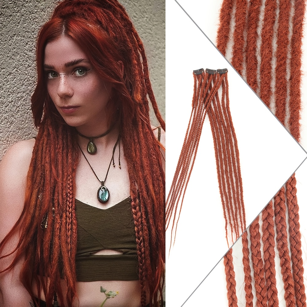 Dread Extensions Clip In Dreads And Braids 3pcs 2-in-1 Clip-In