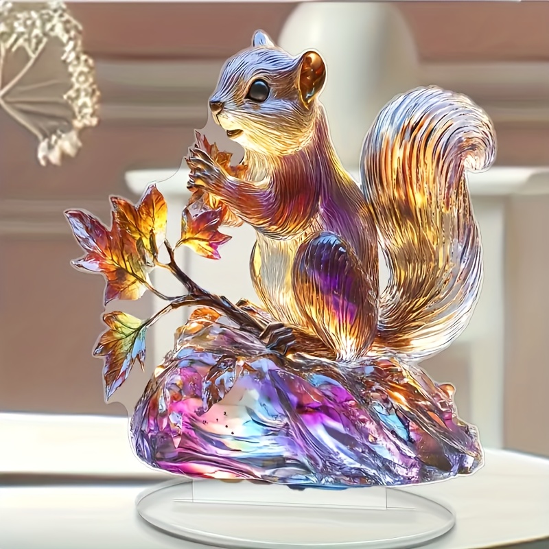 2d スタイル ルリス置物 7インチマルチカラーガラス 動物愛好家のため