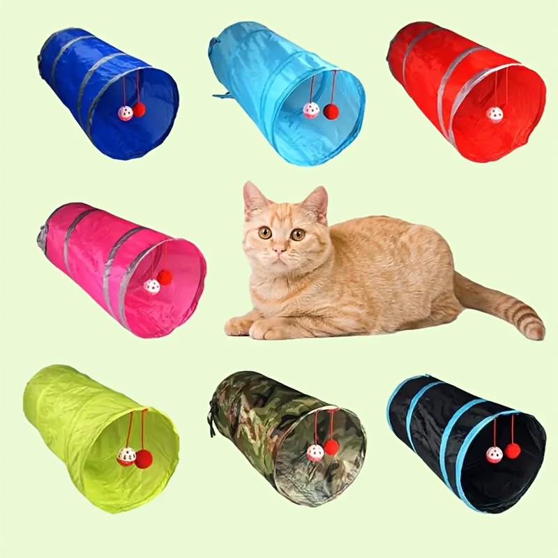 

Tempcore Pet Cat Tunnel Tube Toys Collapsible, Tunnels For Indoor Cats, Kitty Bored Peek Hole Toy Ball Cat, Puppy, Kitty, Kitten, Rabbit