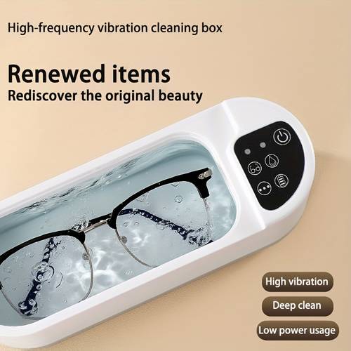 cleaning multi functional portable rechargeable usb powered high frequency vibrating cleaner for home use on jewelry glasses watches etc