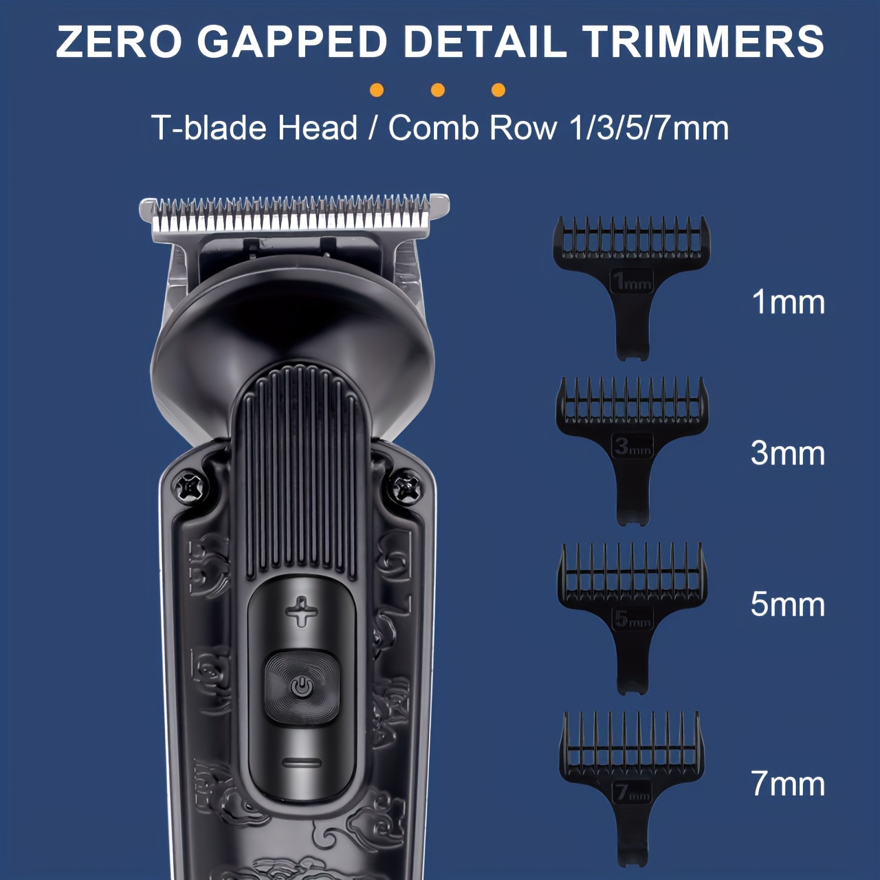 Hatteker Baard- en Snortrimmer voor Mannen, een 8-in-1 Tondeuse met T-Blad, Elektrisch Scheerapparaat, Draadloze Scheerapparaat, Heren Verzorgingsset Inclusief Gezicht, Neus- en Lichaamstrimmer (Zwart)