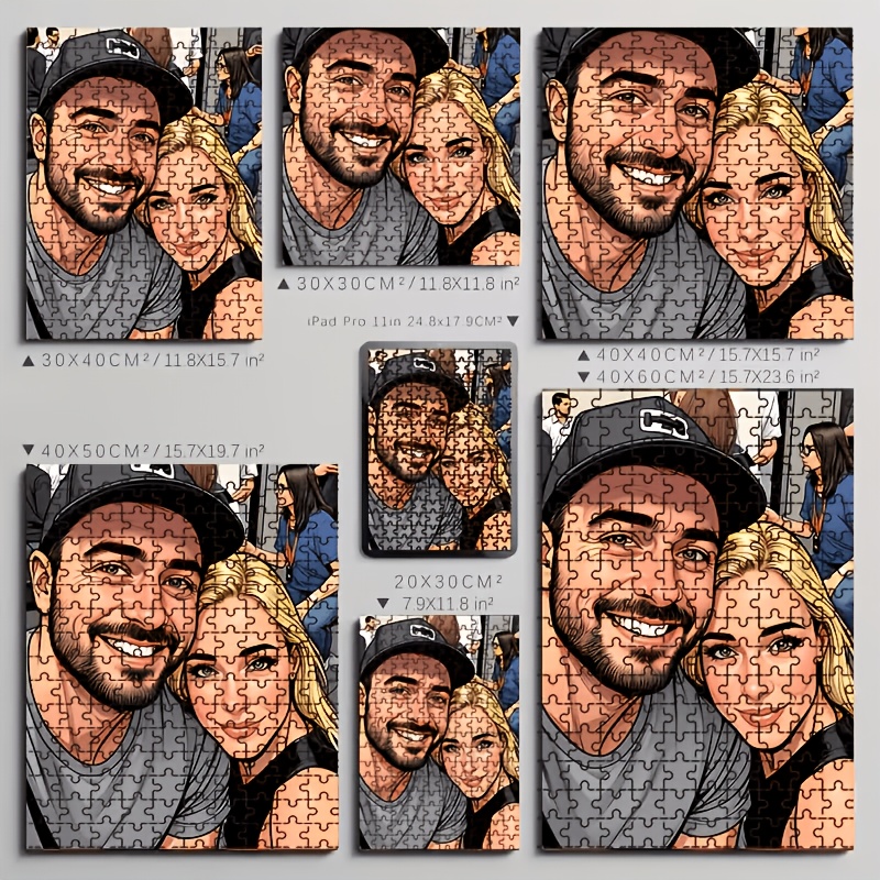 Personalized Cartoon Image Puzzle, Family Gift