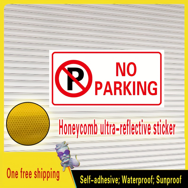 E-shop Kein Parken Aufkleber, 1 Stück Kristallgitter Hochreflektierender Outdoor-Aufkleber mit den Maßen 20 cm x 40 cm, entwickelt, um Parken vor
