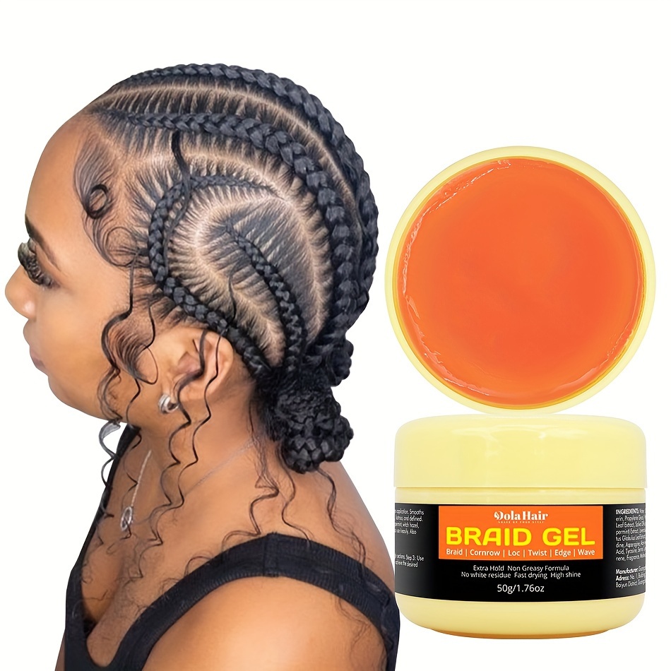 

Braid Gel Suitable For Twist, Locs, Braids, Edge No Flake Extra Hold High Shine Braiding Gel & Edge Control, Conditioning Gel, Extra Hold Perfect For Braider
