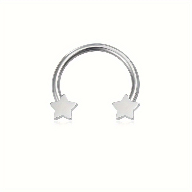 1pc Hoop Nose Ring Septum Piercing Circular Barbell Eyebrow Lip Ring Ear Cartilage Earring Horseshoe Ring Bcr Tragus Helix Body Jewelry 16g