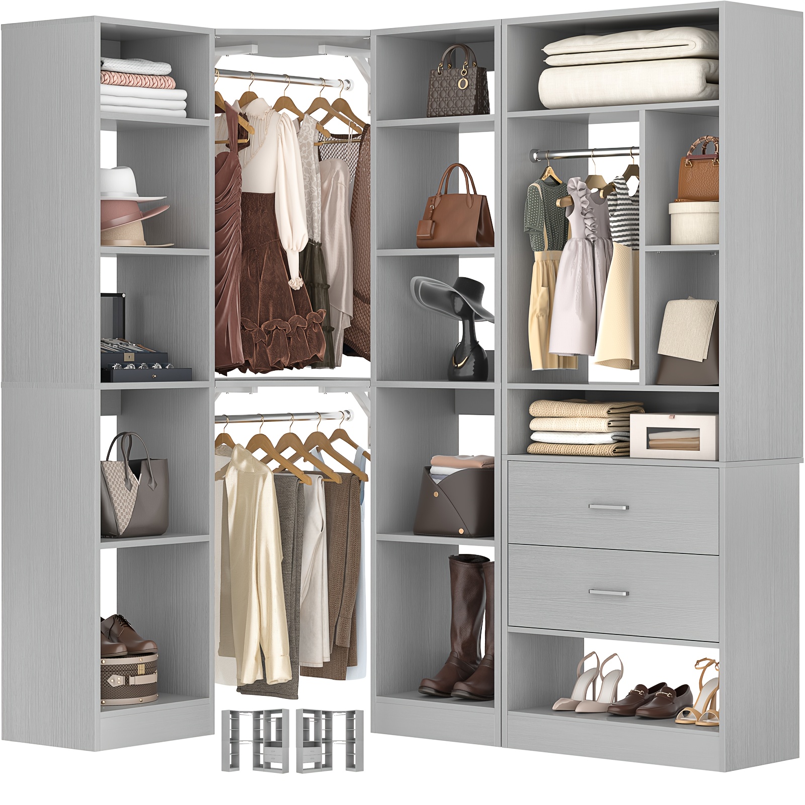 corner 2 sets 63 2 corner closet organizer - Temu