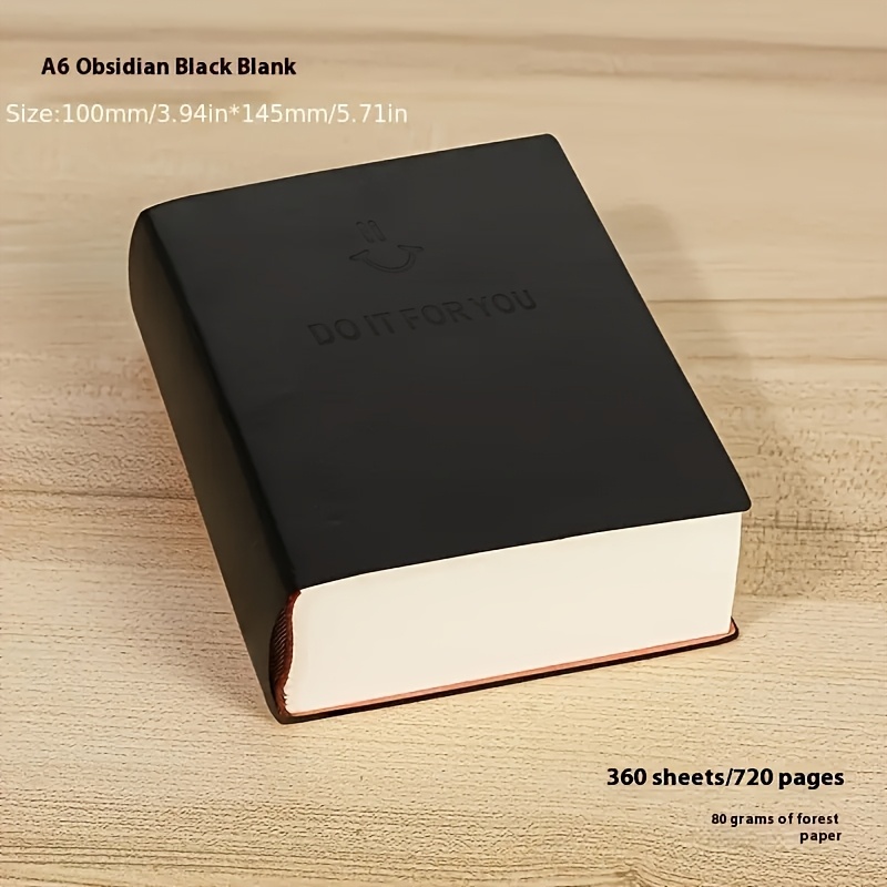 TEMU Carnet de dessin B6, Carnet à feuilles blanches, Carnet de de 720 pages, Carnet de d'haute esthétique, Convient aux hommes, femmes, étudiants et