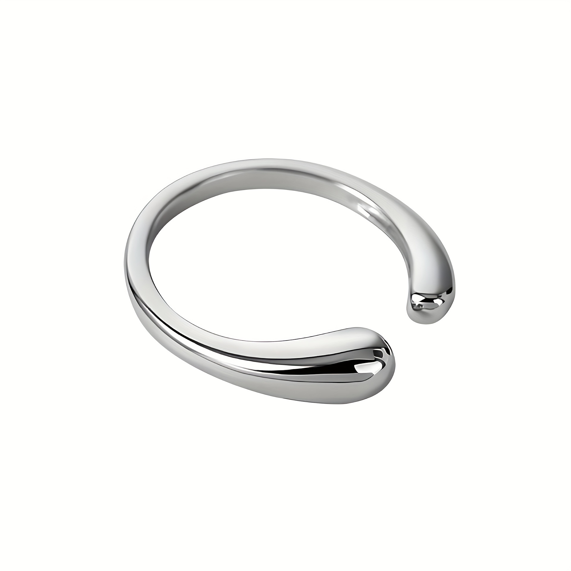 Image of Water Drop Stainless Steel For Women, Simple Trendy Fashion Versatile Elegant Index Finger Ring