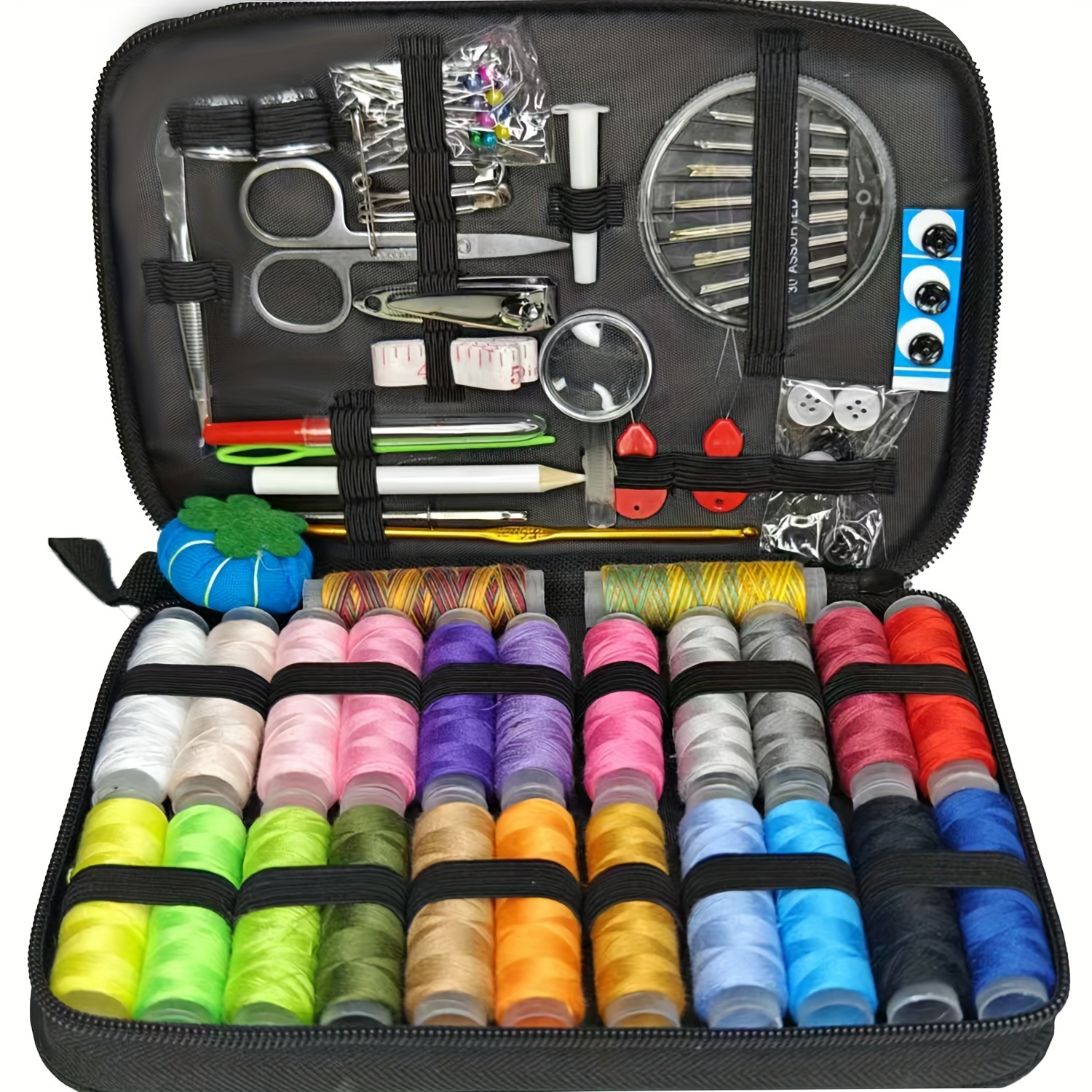 

74/98pcs Sewing Kit , Thread, , Measuring & - For Beginners, & Emergencies