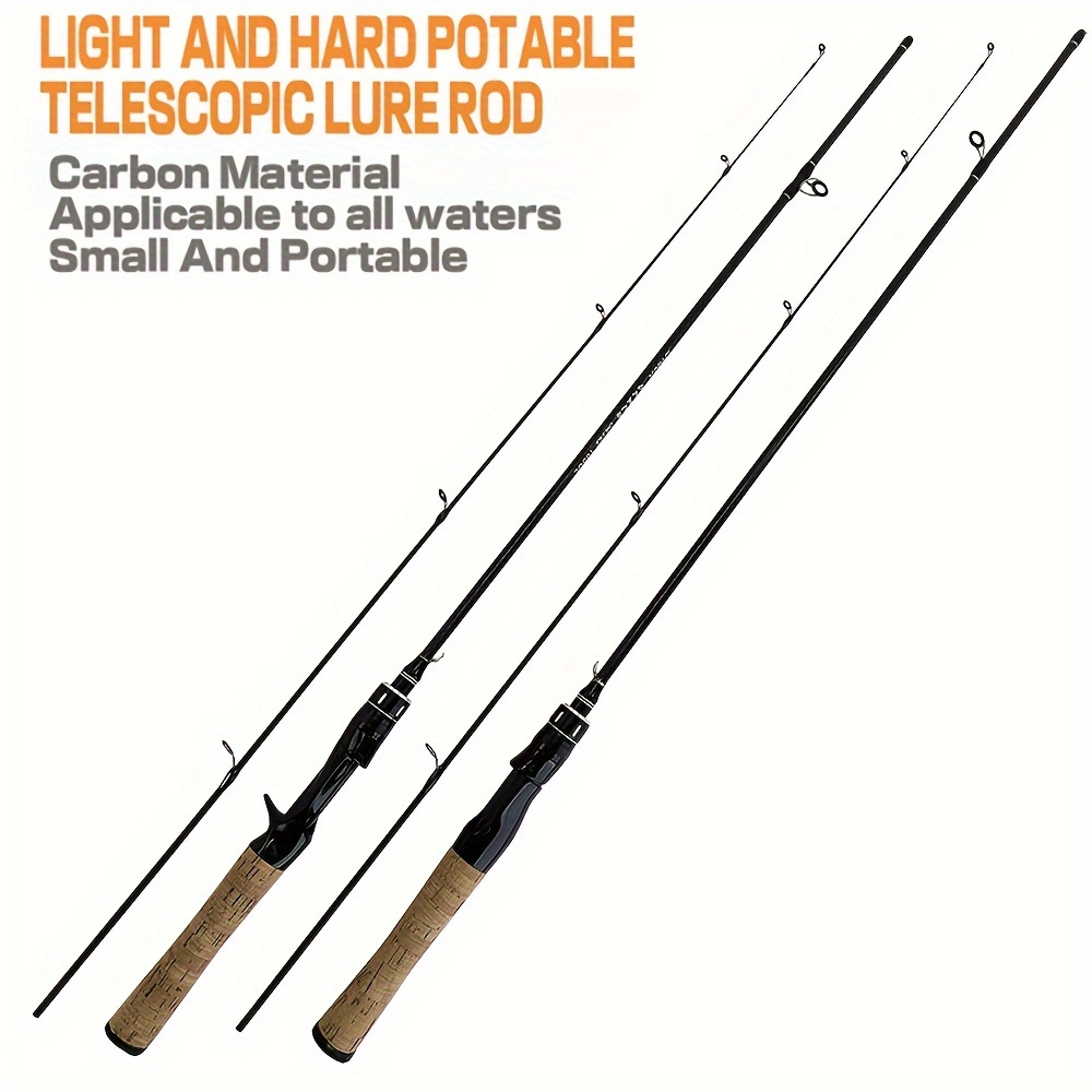 * * Spinning Fishing Rod with Carbon Fiber Blank & Solid Tip - * Wooden Handle, Fuji Guide Rings for Freshwater Fishing, Fishing Gear