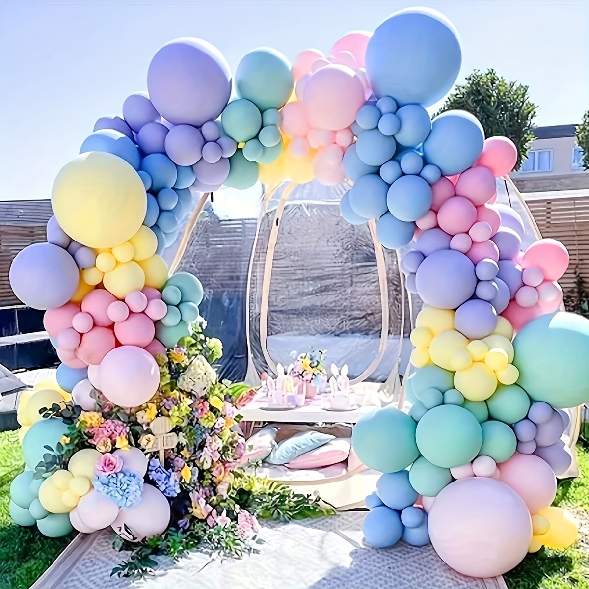 

134pcs Pastel Balloon Arch Kit, Multi-color Latex Balloons Set For Wedding, Birthday, Anniversary, Graduation, Party Decorations, Includes Accessories, Applicable For Ages 8+ And Teens