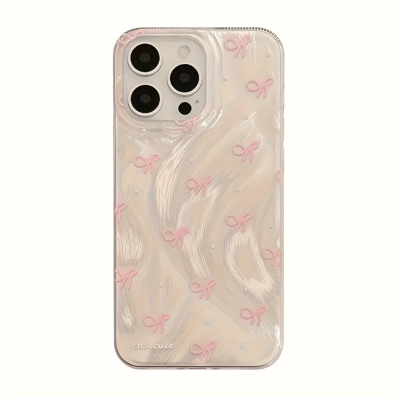 TEMU Phone Case: Pink Bow Full-coverage Drop-proof Phone Case, Suitable For Iphone 15 Pro Max/15 Plus/15 Pro/15/14 Pro Max/14 Plus/14 Pro/14/13 Pro