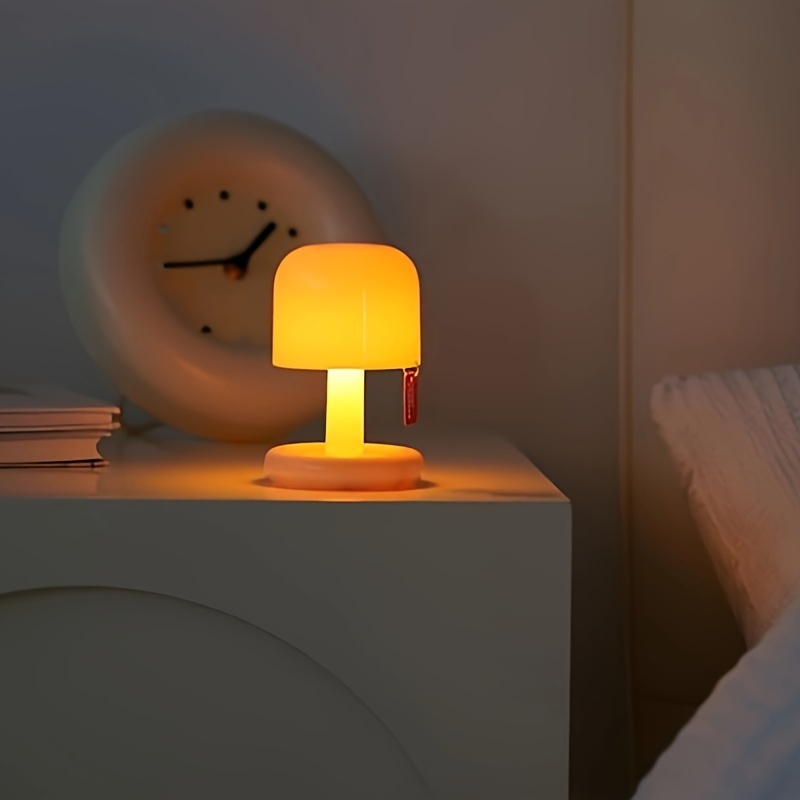 Mini Luz Noturna de Cabeceira, Abajur de Mesa com Brilho Gradiente de Pôr do Sol, Mini Luminária de Mesa, Mini Lanterna de Acampamento, Luminária Decorativa de Mesa com Luz Suave