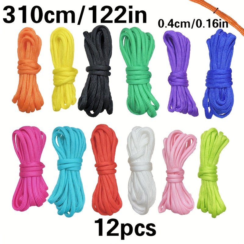Image of Multifunctional 12-color Cord Set - Each Piece 3.11 M Long, Suitable For S, Lanyards, Dog Collars, And Outdoor Gear