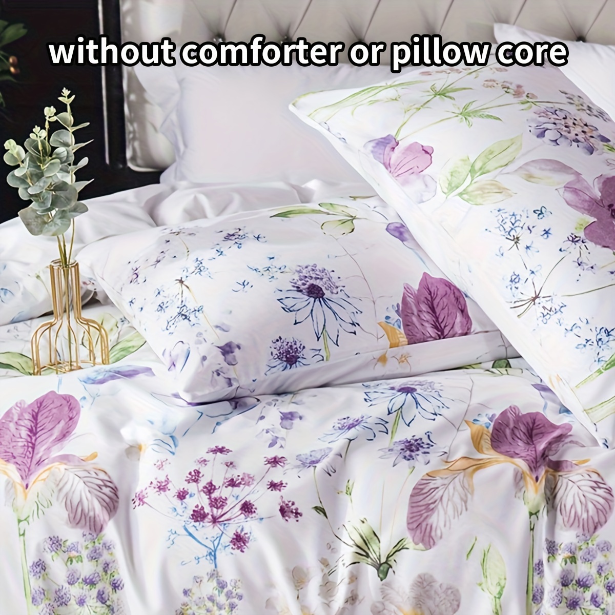 3pcs Lily Floral Duvet Cover Set