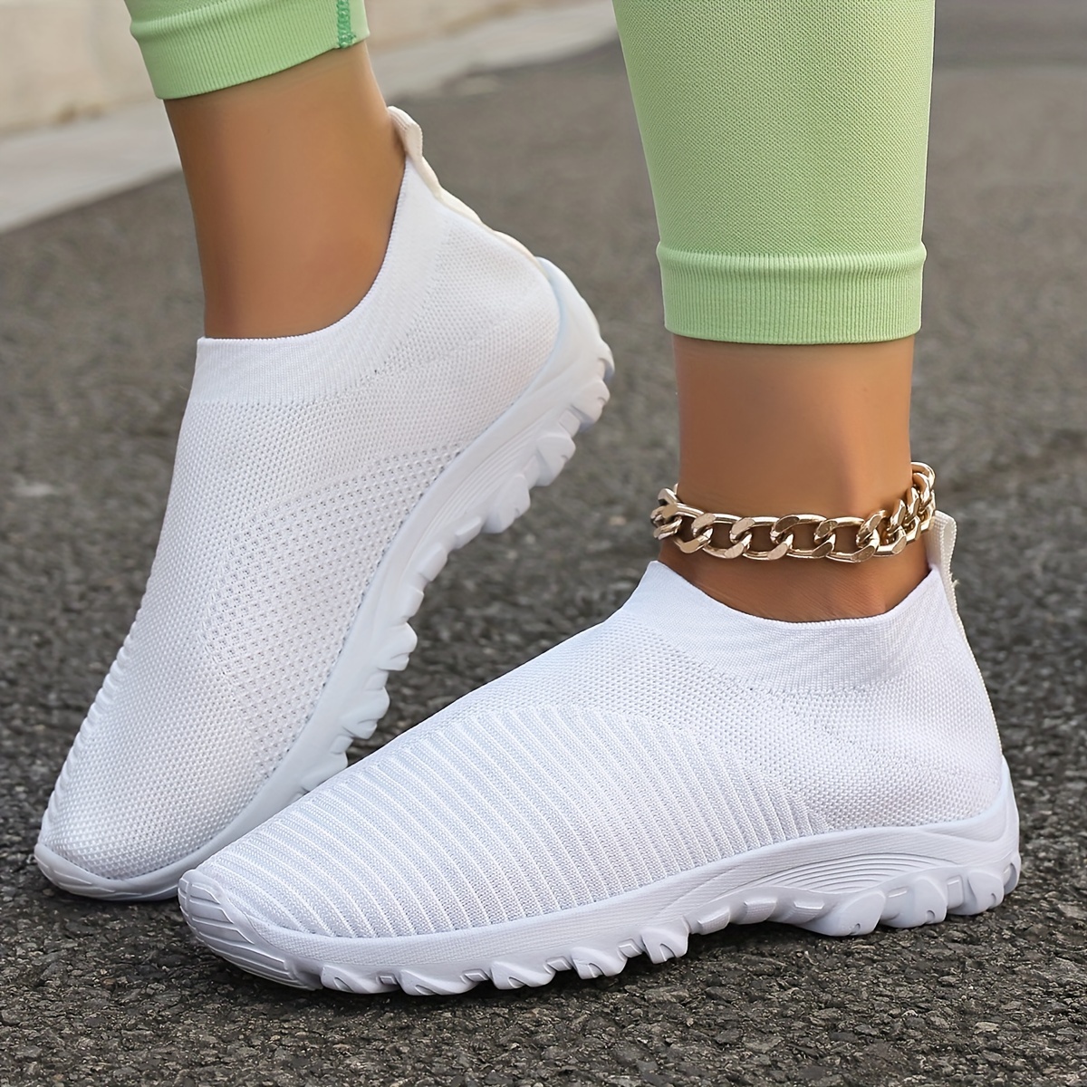 

Elegant Women's Slip-on Sneakers - Lightweight, Breathable Fabric, Eva Sole, Casual Shoes