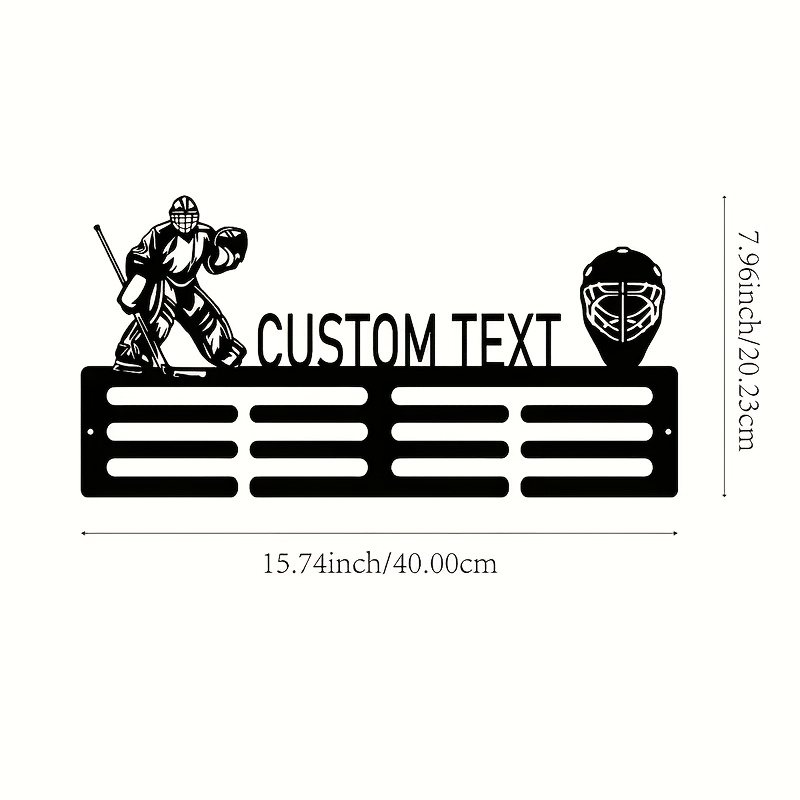 TEMU Médaille de de but de hockey sur glace personnalisable, décoration murale sportive personnalisée, convient pour , , l'affichage dans un couloir