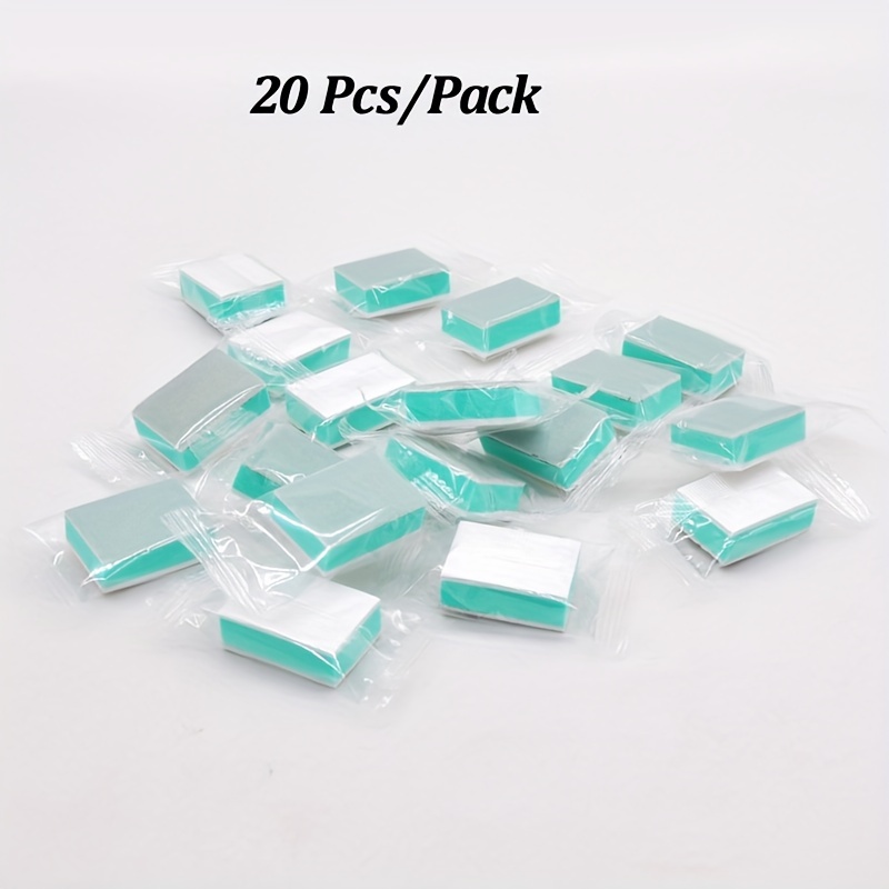 

20pcs Jearlyu Portable Green Buffers - , 600/3000 Grit For Smooth, Nails - Ideal For Diy & Pedicures, Professional Use, Nail Accessories, Jearlyu