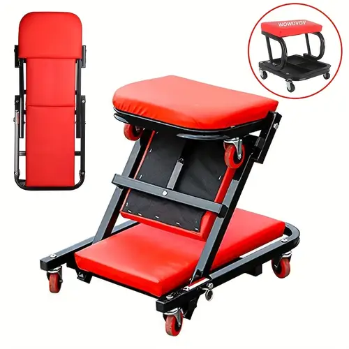 foldable z crawler 2 in 1 crawling suit 36 inch z shaped crawling seat 300 pound capacity adjustable rolling folding car crawling suit new gift for husband with 6 2 5 inch wheels suitable for outdoor car motorcycle