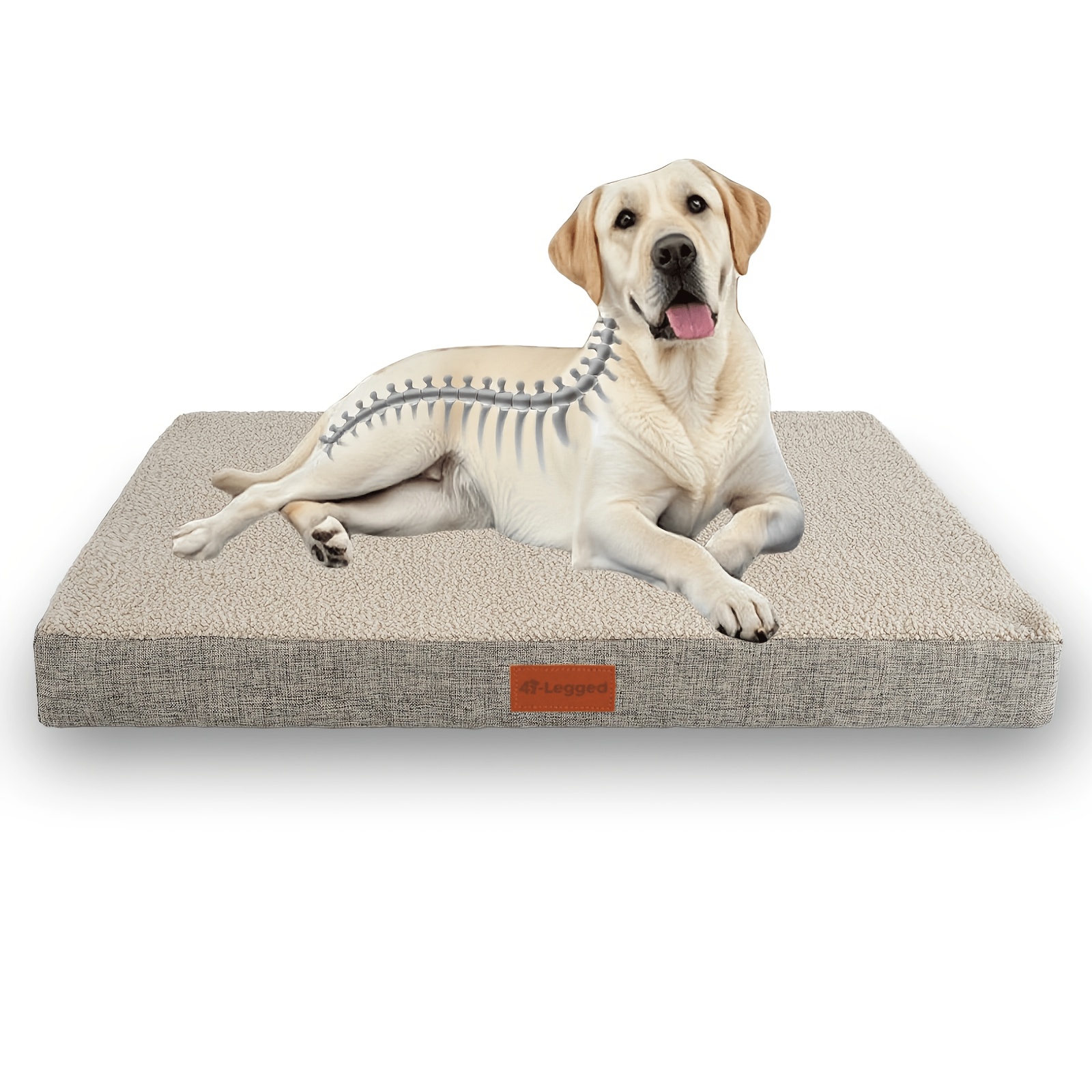TEMU Cama Ortopédica para Perros con Espuma Viscoelástica, Cama para Mascotas con Removible Lavable, de Felpa de Pelo Sintético para Perros Pequeños,