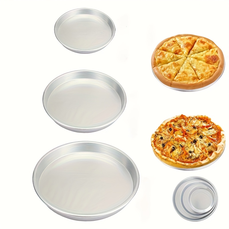 3pcs 10 inch aluminum pizza pans reusable trays round Temu