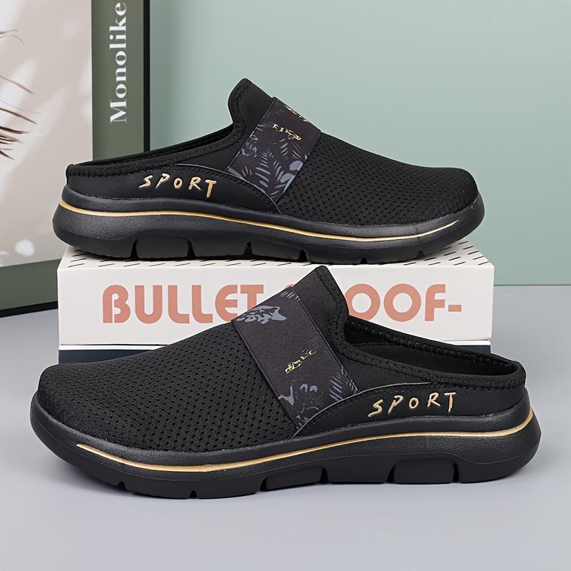 Men's Plus Size Comfortable Breathable Indoor Outdoor Mules Slipper Half-toe Slide Fashion Casual Shoes