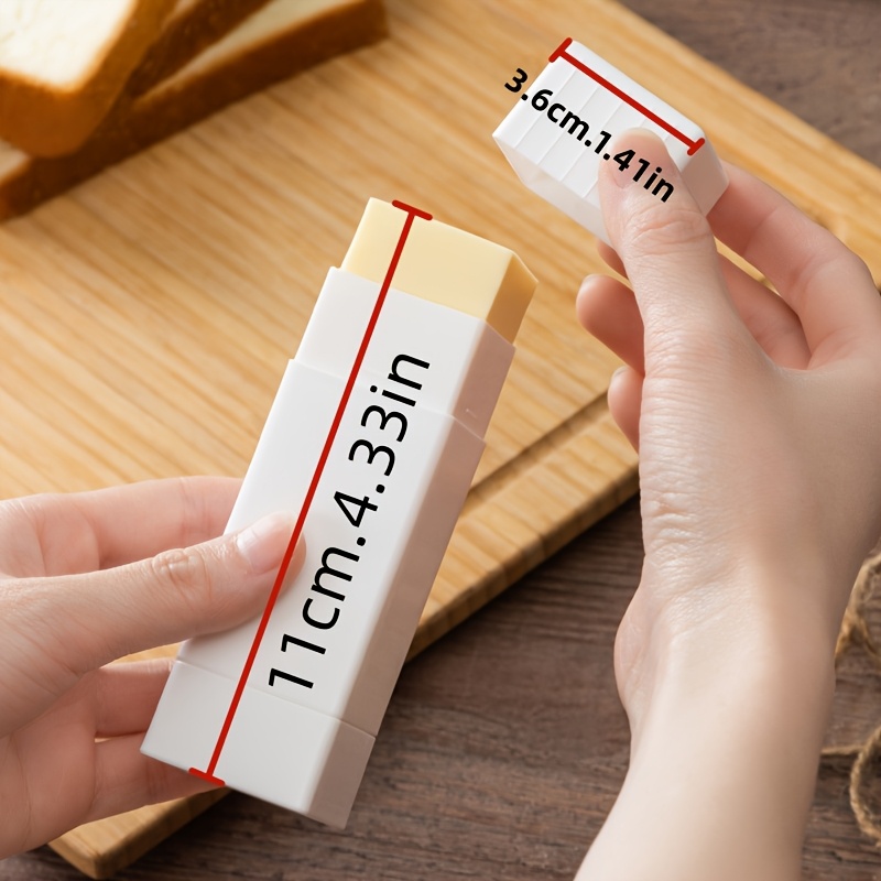 TEMU Compact Vertical Butter Dispenser - Pvc-free Pp Material, Ideal For Storage & Spreading, Hand Wash Only