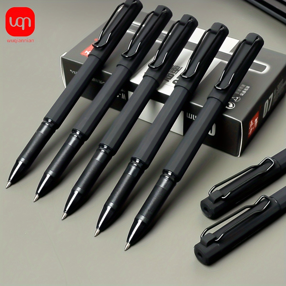 

Wqn3/7pcs Frosted Black Gel Pens, Simple And Elegant, Design, Smooth Ink, Comfortable Grip, 0.7mm Tip, Hard Pen For Calligraphy, Daily Writing And Campus Use, Back To