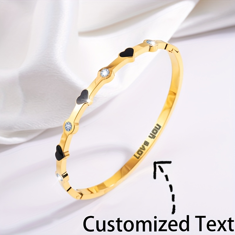 Personalized Couples Engraved Bracelets, Holiday Gift