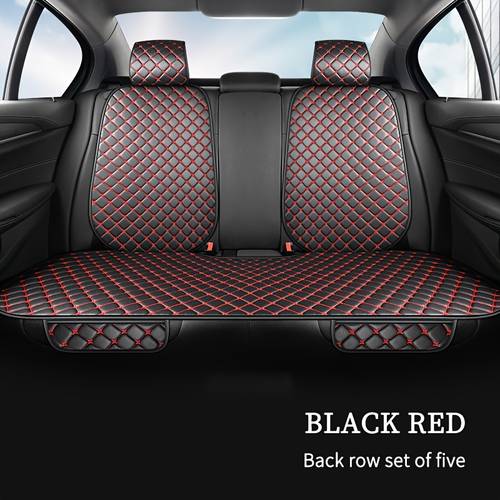 luxury premium faux leather car seat covers auto rear bench full set of 3pcs anti slip waterproof stain resistant protection for seats universal fit for car models