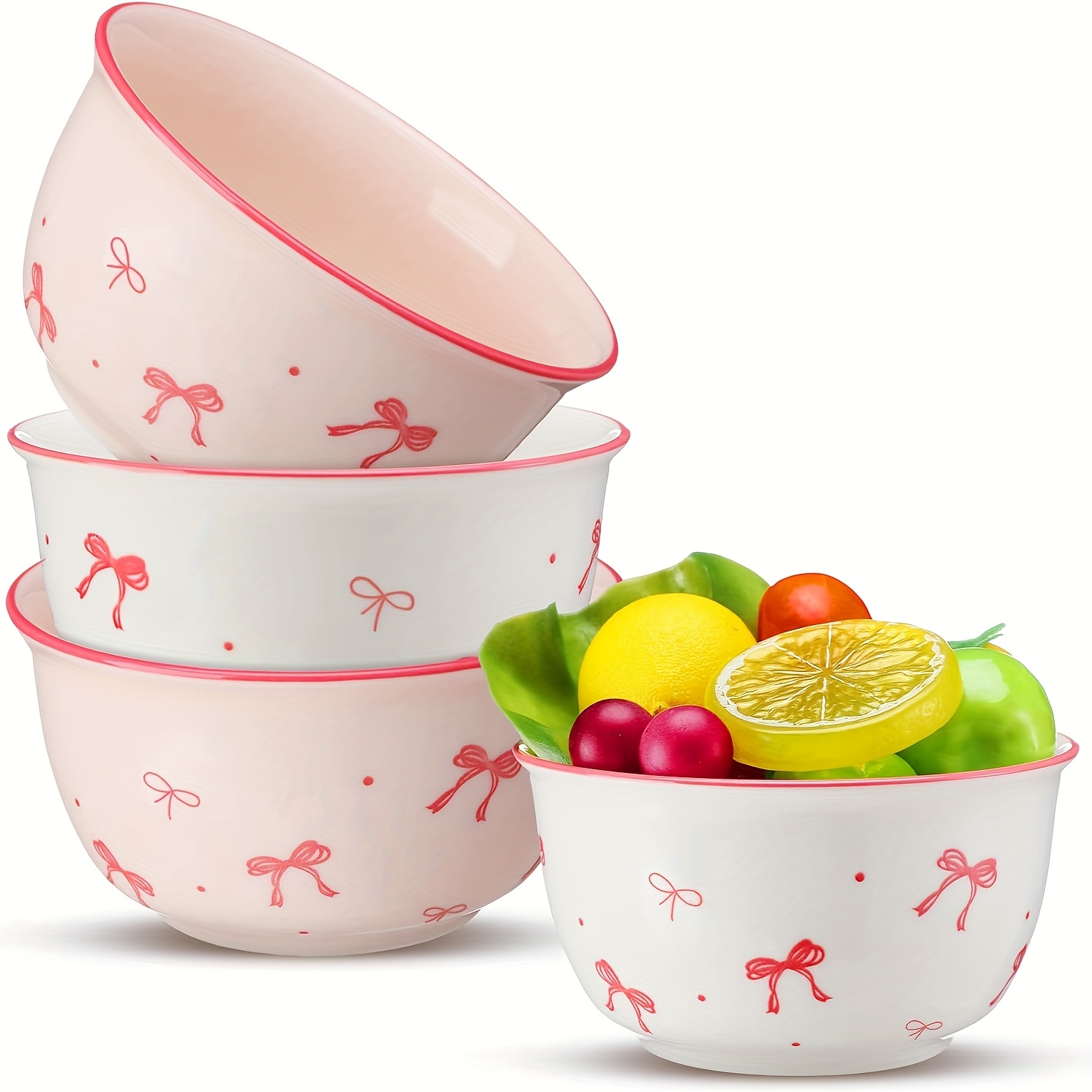 Ensembles De Bols Et Dassiettes En Céramique Joli Service De Table 5 Pieces Style Hamburger Assiettes A Dessert Et Bols A Cereales 98534871