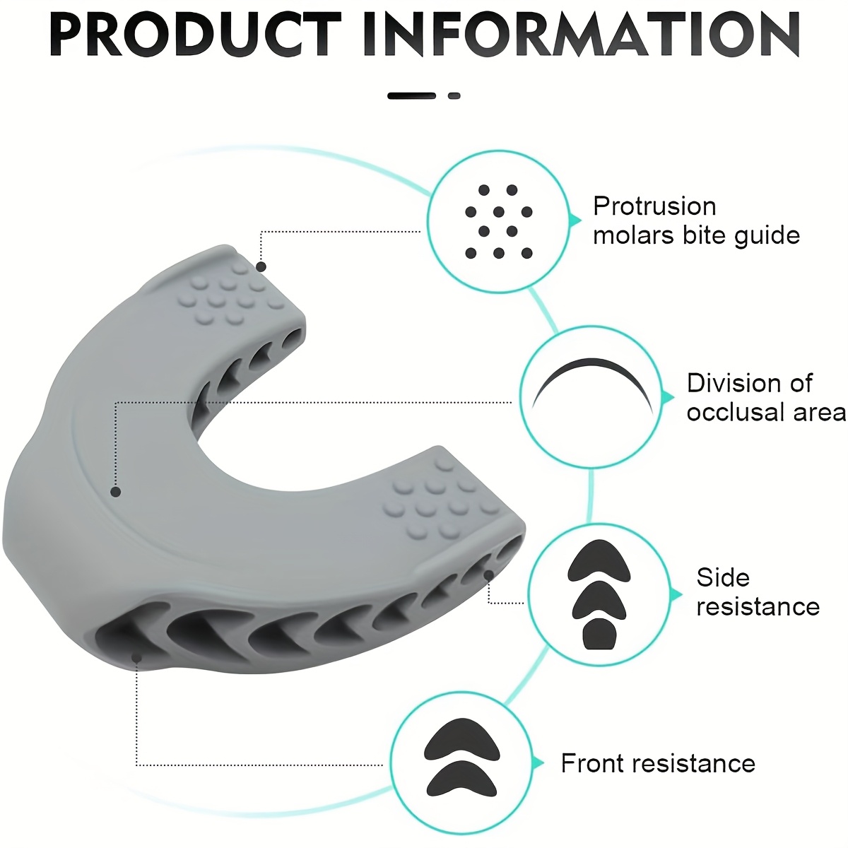 1 Set Chin Trainer, with -C-Type And Square Masseter - Exerciser, Unisex, Activating And Firming Facial Muscles, Chin Movement And Facial Exerciser