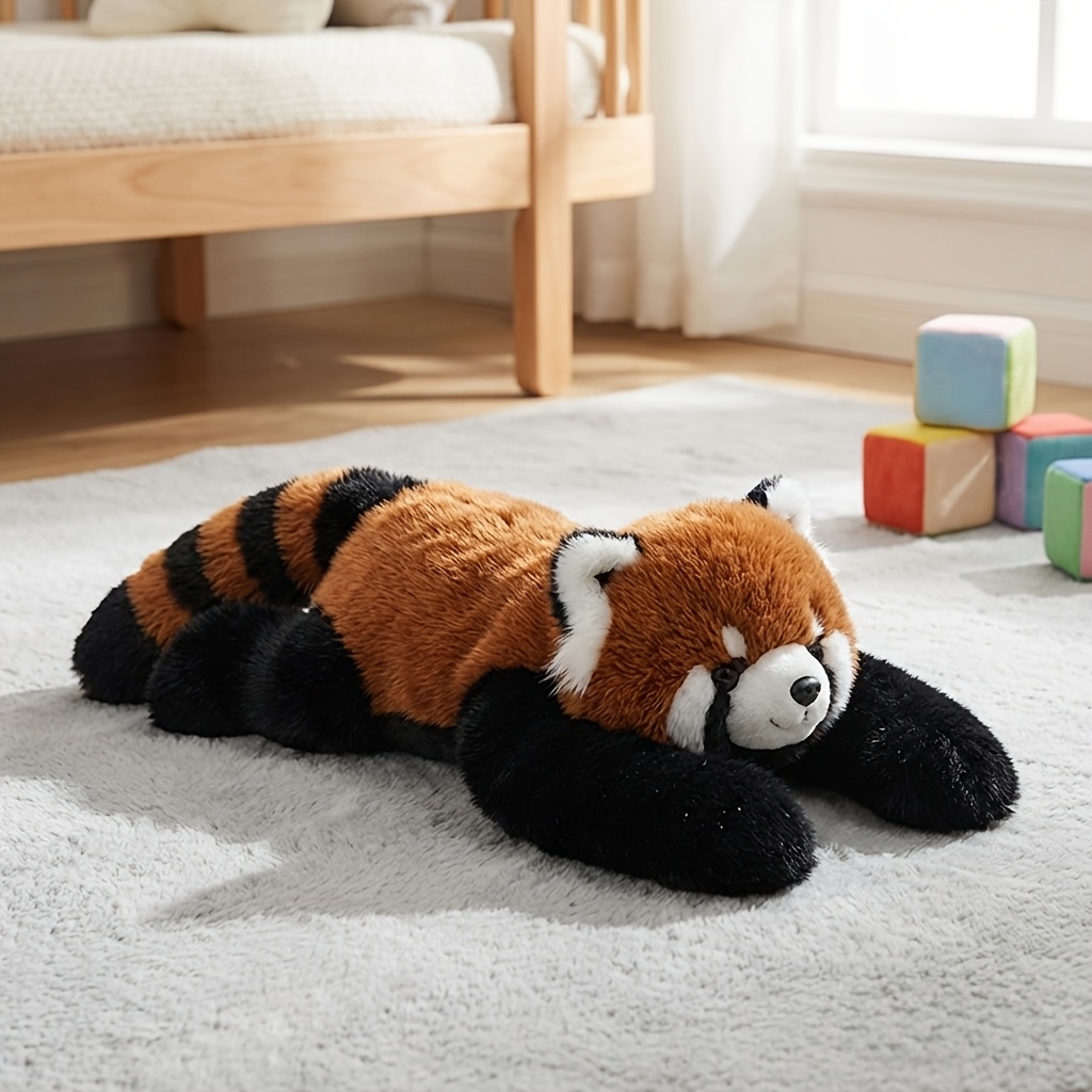 red panda stuffed animal plush doll cute plush toys jungle animal themed party decorations birthday valentines day easter festivals perfect gifts for boys and girls cute red panda doll