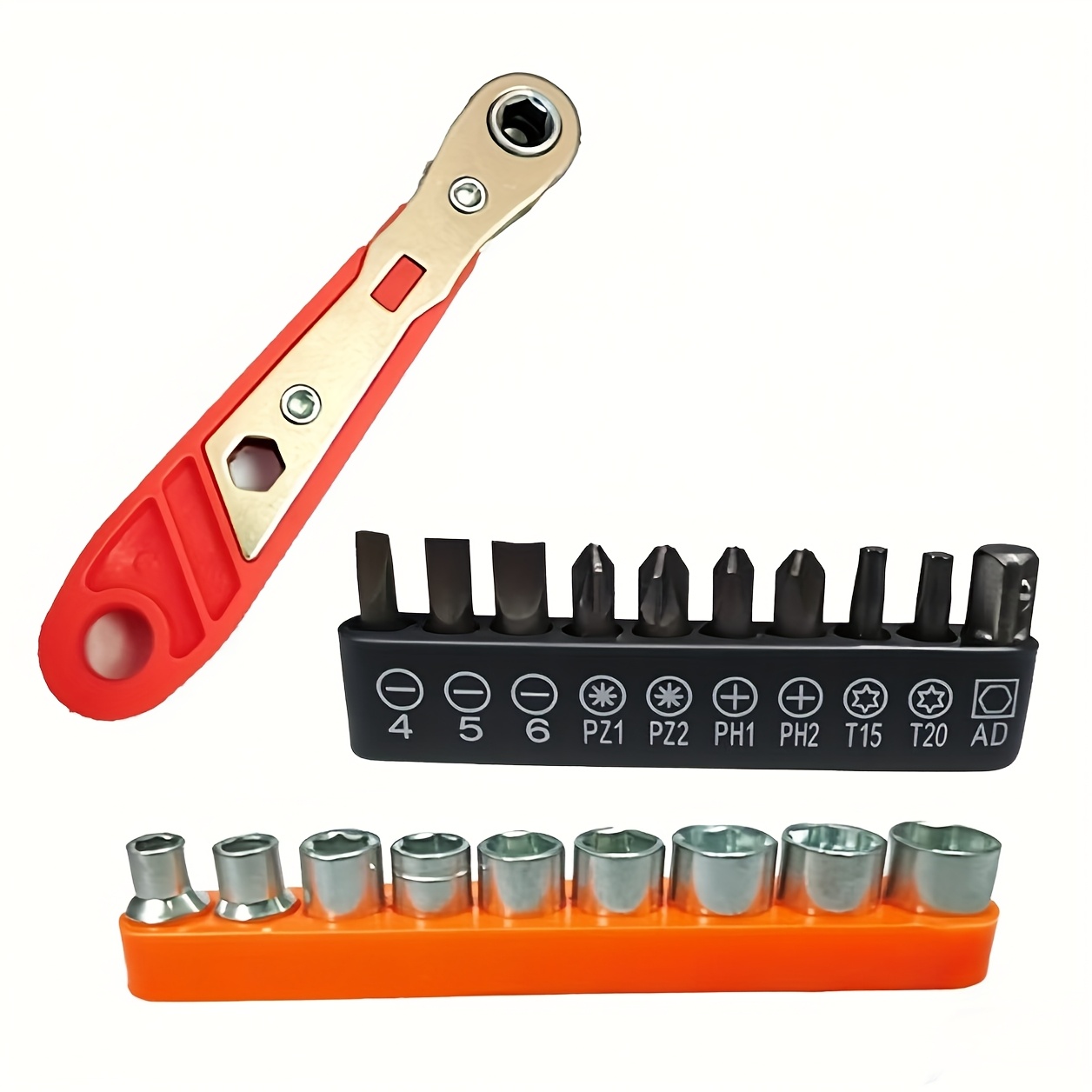 TEMU 20pcs Ratchet Screwdriver Set,versatile Screwdriver Set,ratchet Screwdriver,positive And Reverse Rotation 36-tooth Ratchet Screwdriver, Wrench