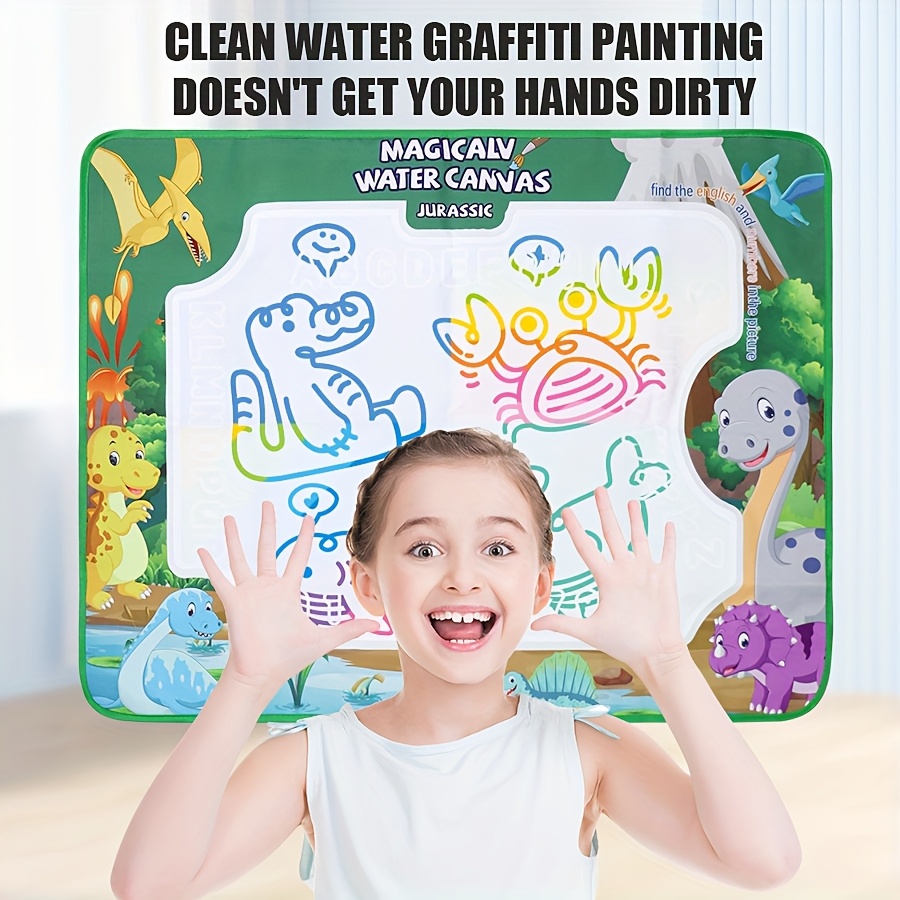 1pc Kids Magic Water Paintable Drawing Mat with Magic Ink - Reusable Washable Art Paper, Portable Watercolor Activity Toy for &, Mess-Free Coloring Book Pages & DIY Crafts, Soft Cloth Storage (No Spills, Easy Clean