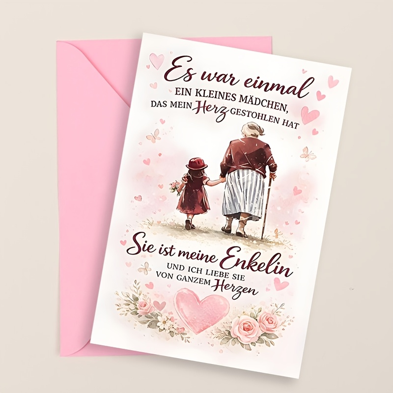 1 Greeting Card For Granddaughters And Grandmothers, Ideal For Moments And , Conveys Deep And A Connection, Includes An Envelope